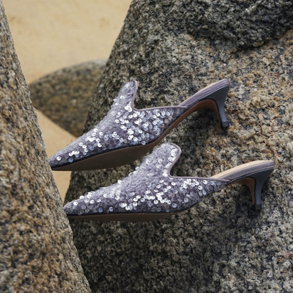 B-FEI pointed toe half slipper-RENG.