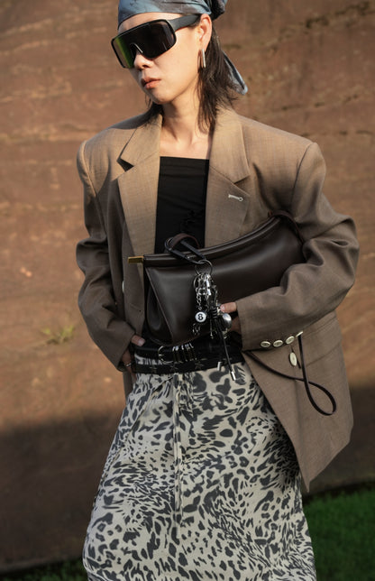 IUBALLET Commuter Wrap Top Layer Cowhide One-Shoulder Crossbody Bag - SOILDERS.