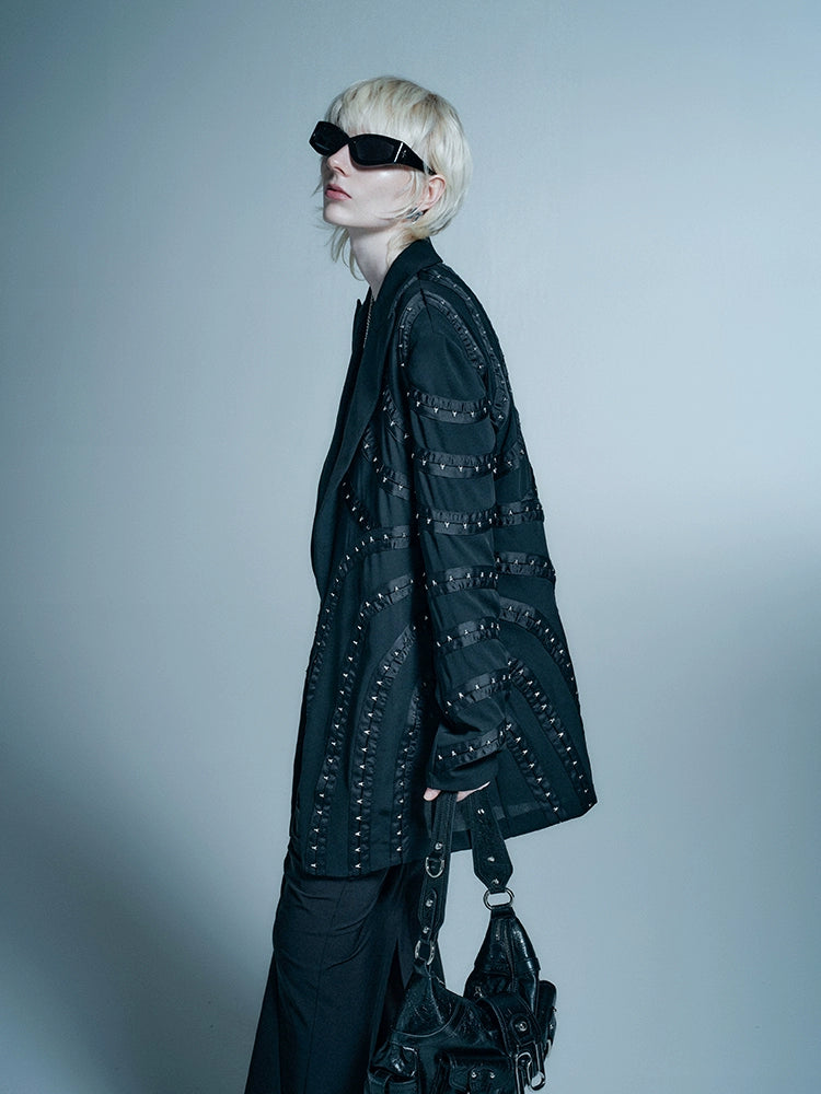 ANNAKIKI design four-pointed star hook blazer suit-HANYU