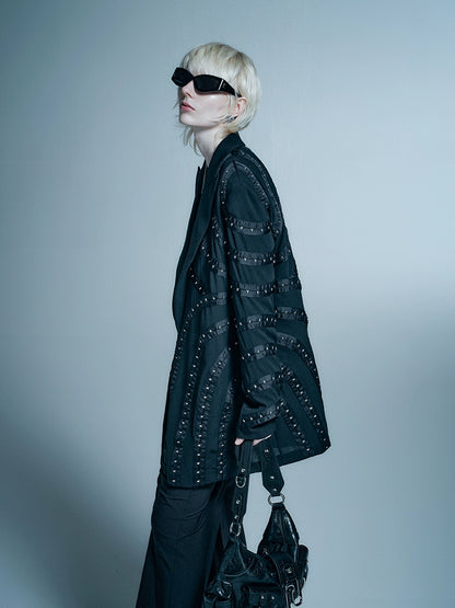 ANNAKIKI design four-pointed star hook blazer suit-HANYU