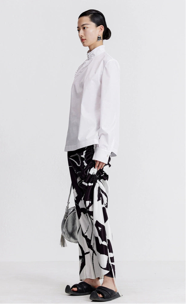 ZHUCHONGYUN Autum Print Sirred Skirt-GAJEEL.