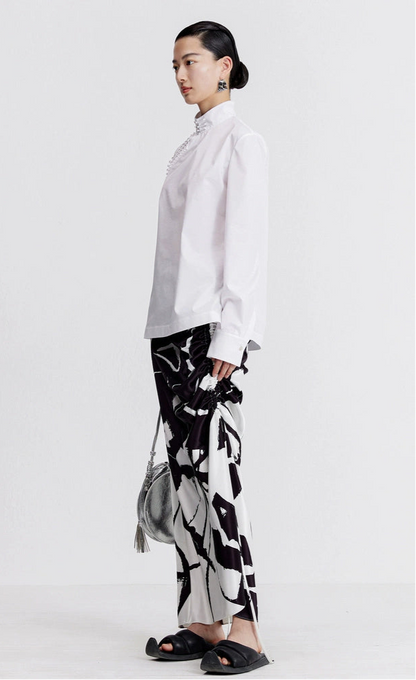 ZHUCHONGYUN Autum Print Sirred Skirt-GAJEEL.