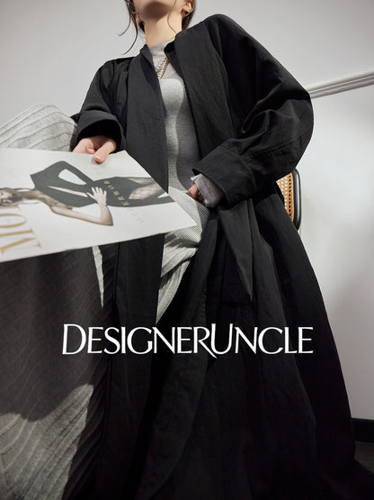 DGU "Ink Sequence" black long trench coat - BERU ?