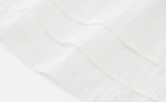 ZHUCHONGYUN white pleated adjustable pocket cocoon-shaped straight skirt-NODE.