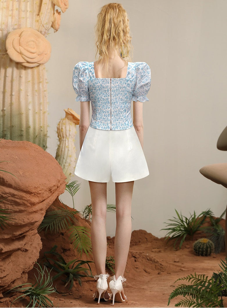 CHECOCRE Stubble guest French temperament court style design top -UNICORN.