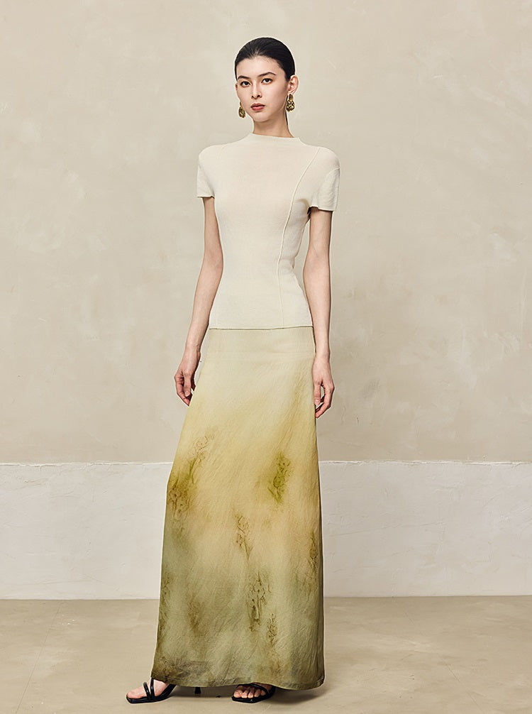 HECO Pit Strip Half-high Neck Short Sleeve T-Shirt - FLY.