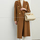 Winter light luxury camel brown lapel wool double-sided coat - Iome