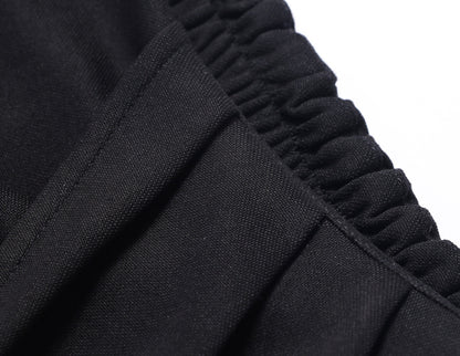 WANGXO Smooth Modal Cupro Beads Low-Waisted Slim Flared Layered Pants - SELMA