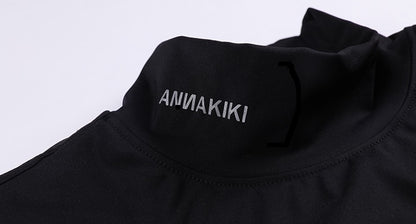 ANNAKIKI black space geometric print long sleeve top-RIMURU.