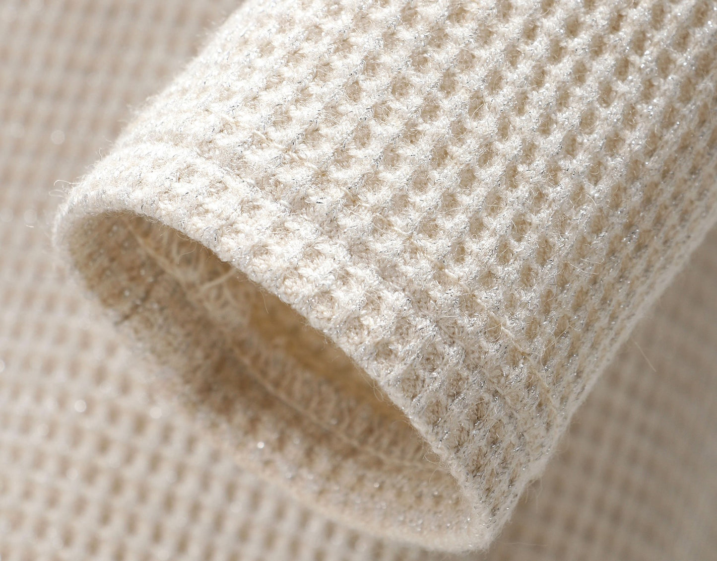 WANGXO | Starlight Special Woven Waffle Texture Lotus Leaf Edge Layered Dress -NYLA.