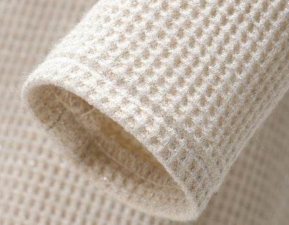 WANGXO | Starlight Special Woven Waffle Texture Lotus Leaf Edge Layered Dress -NYLA.