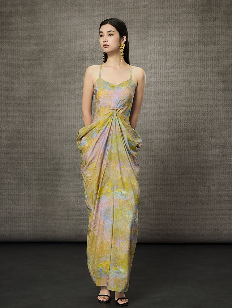 HECO Stacked Layered Midi Long Slip Dress  - KING.