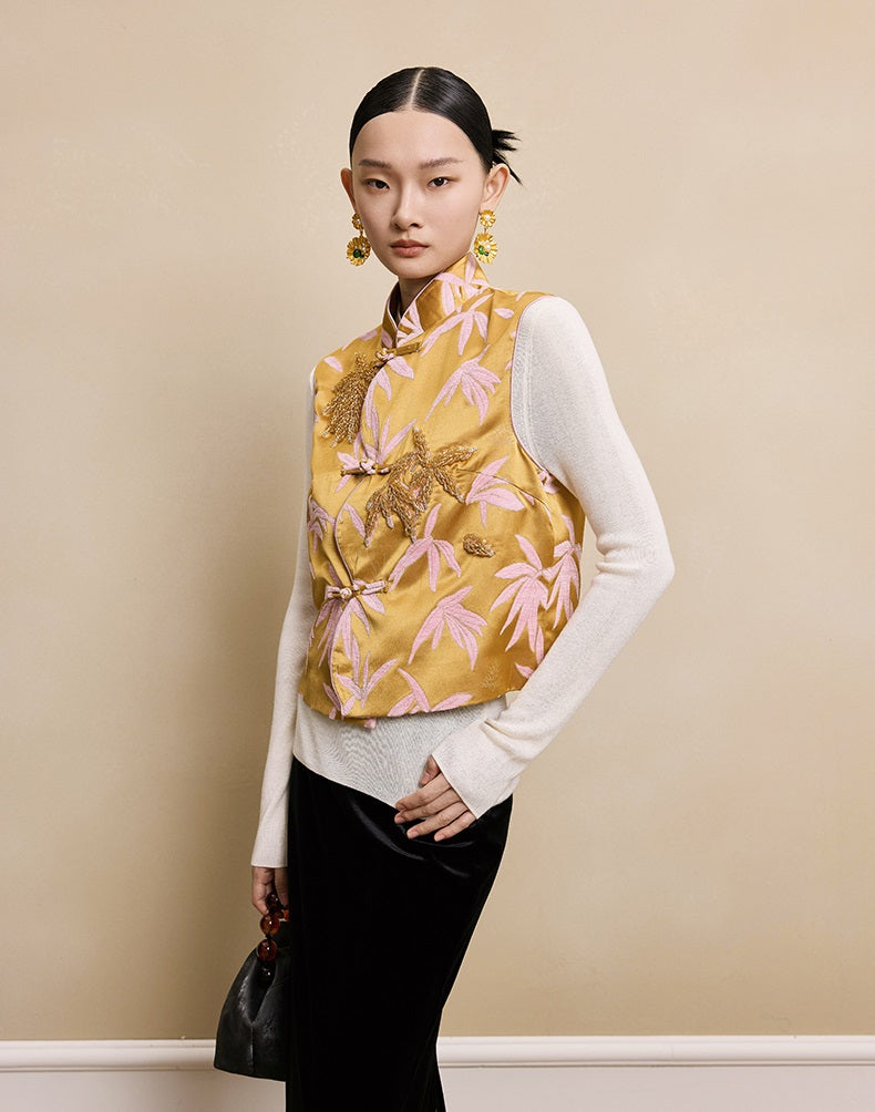 HECO Loose Gold Sleeveless Vest Women - all.