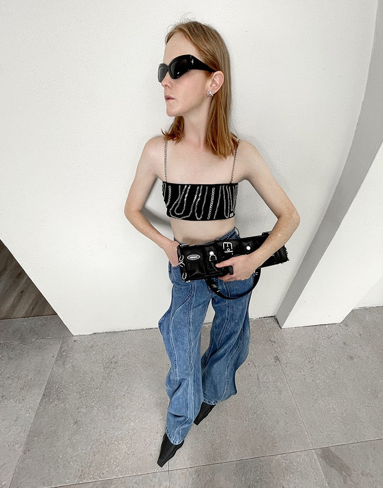 ANNAKIKI 3D Wave Fractal Deconstructed Trousers-SMITH.