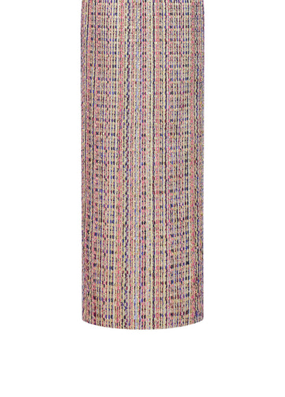 M essential Ma Kai designer kneaded gold coarse spinning iris stacked embroidery slim top - LIVING.