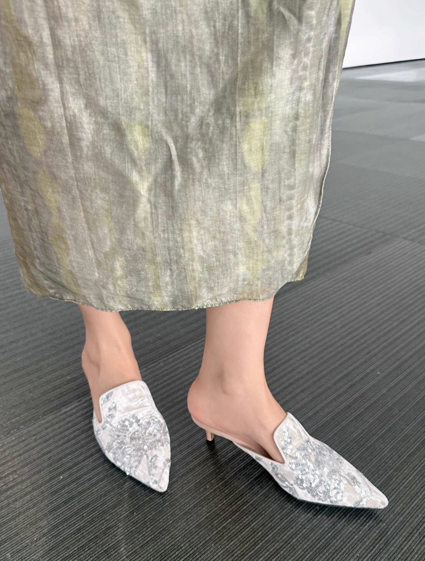B-FEI  Chinese glitter pointed heels-SONDER.