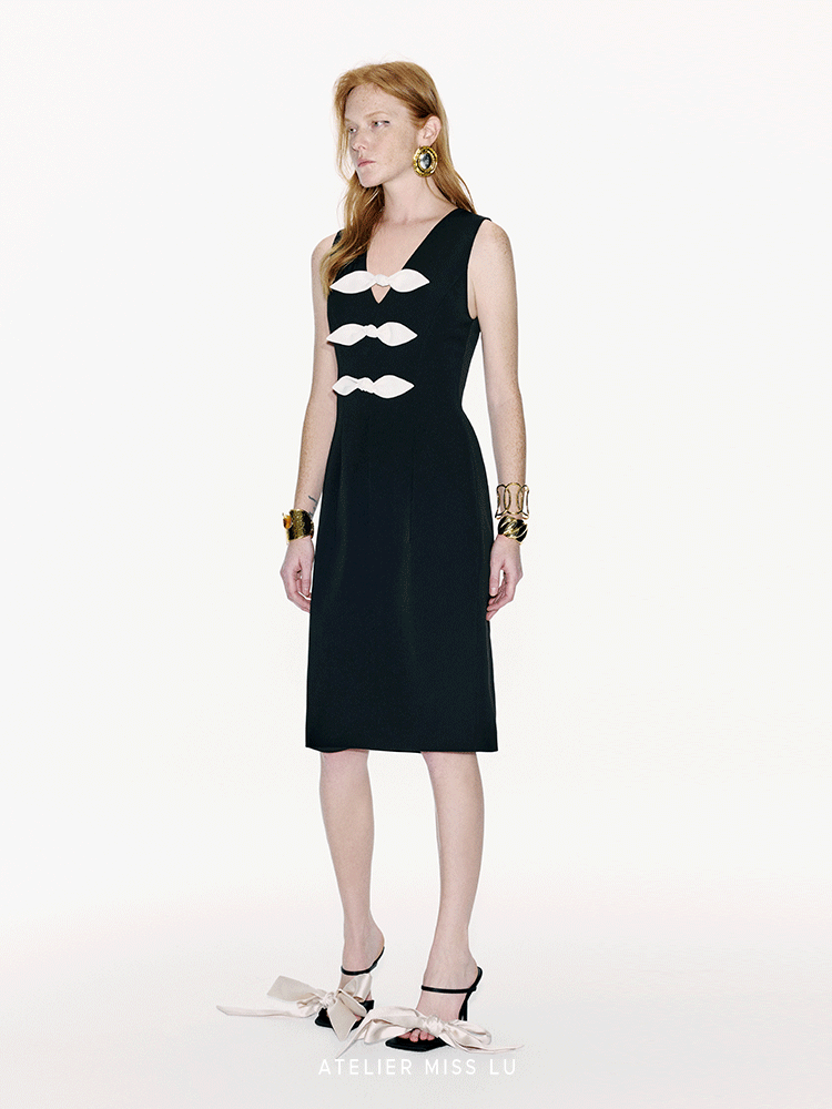 ATELIER MISS LU Spring And Summer Ribbon Waist Sleeveless Dress - ARTHUR.
