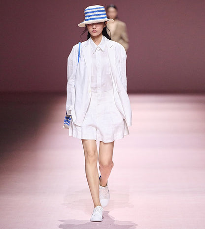 COMME MOI women's high-tech linen shorts and shirts outfit set - ELIJAH.