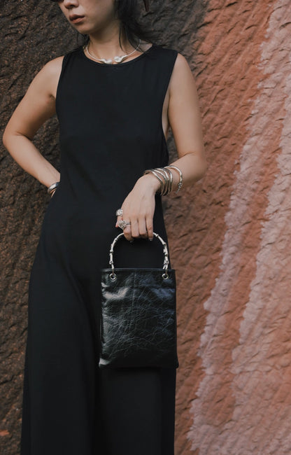 IUBALLET  New Metal Bamboo One Shoulder Crossbody Chain Bag - LAKE.