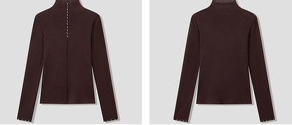 COMME MOI Lu Yan designer's new studded bead long-sleeved wool knitted sweater- REX.