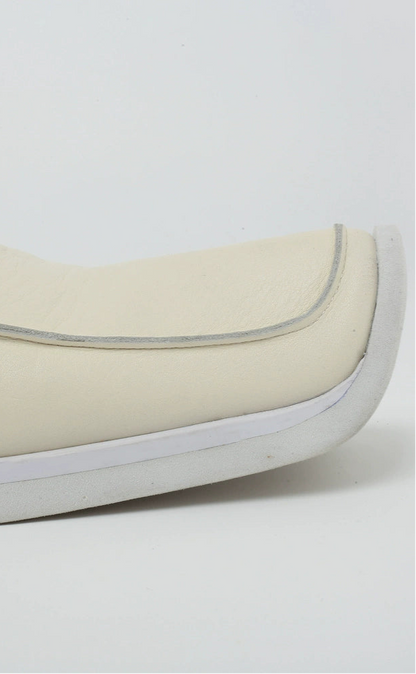 ZHUCHONGYUN square-toed low-heeled cowhide loafers-VAPOTI.