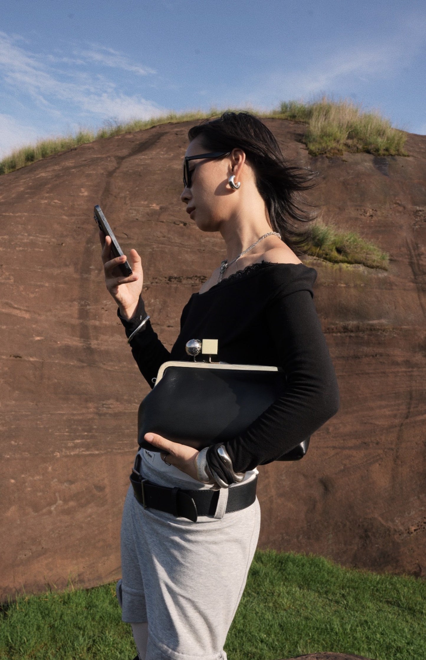 IUBALLET Star Rail Buckle New Mouth Gold Bag - LOVE.