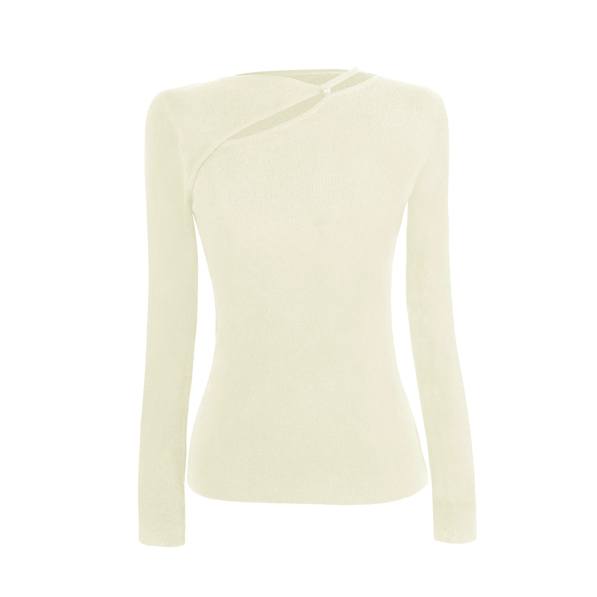 HECO asymmetrical hollow Red Black Apricot wool blend knitwear - mere.