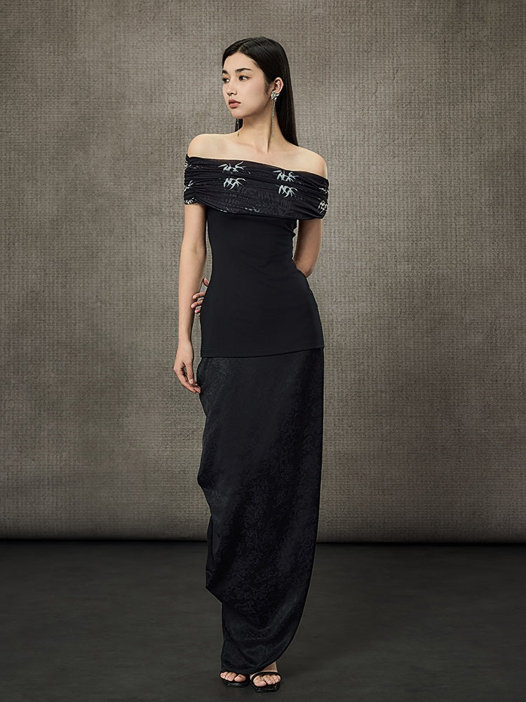 HECO Summer Sleeveless Ruched Bardot Top - LEARN.
