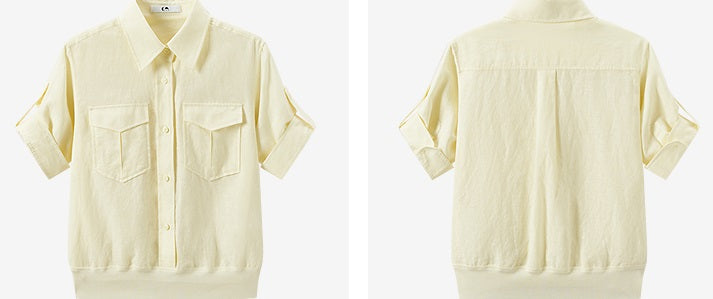 COMME MOI summer women's gentle linen shirt - HANAH.