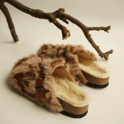 B-FEI leopard print round toe shoe-MAKI.