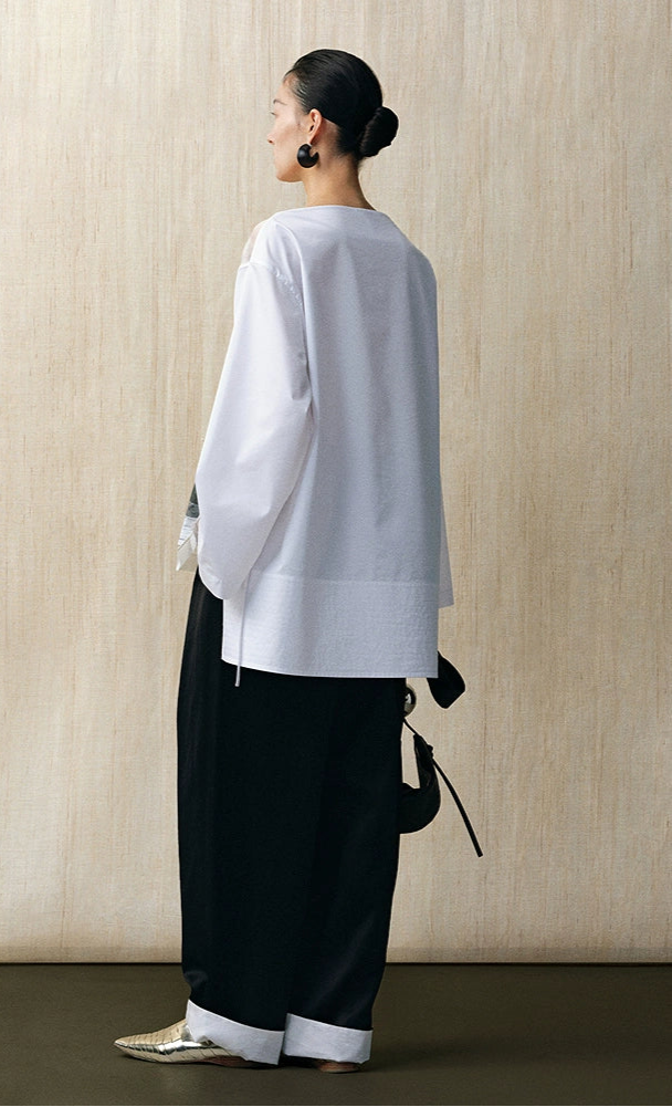 ZHUCHONGYUN loose straight cotton top-HEVEN.
