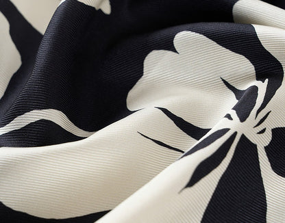 COMME MOI  summer women's double-sided printed silk scarf - NINA.