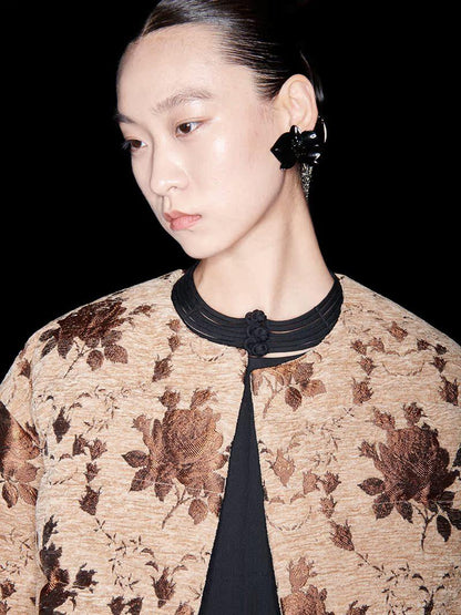 M essential Mackay designer Drop-coffee jacquard puffer jacket - apere.