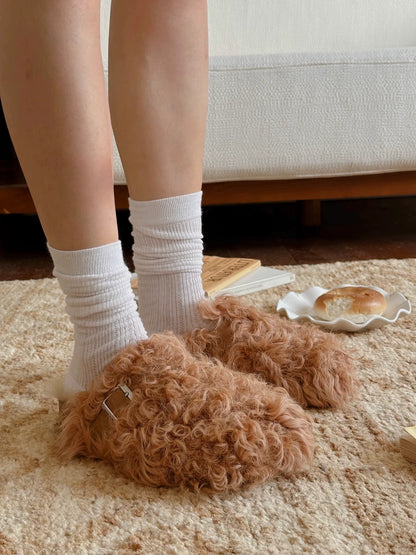 B-FEI autumn and winter flat toe slip-ons shoes-EARL.