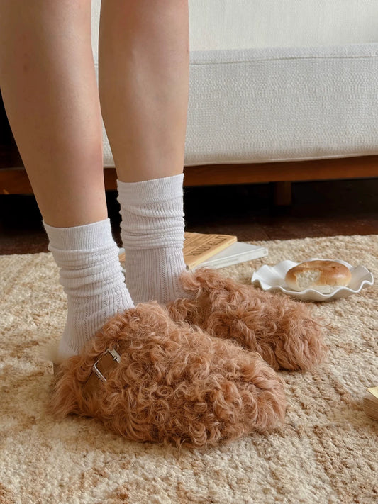 B-FEI autumn and winter flat toe slip-ons shoes-EARL.
