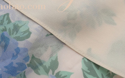 Le Palais Vintage elegant silk floral dress with a huge hem-KOTORI.