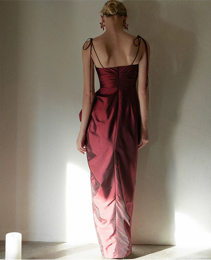 GOUDIN light luxury suspender evening dress-REX.