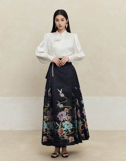 HECO Three-dimensional Handmade Stand-Up Collar Shirt Top Woman - all.