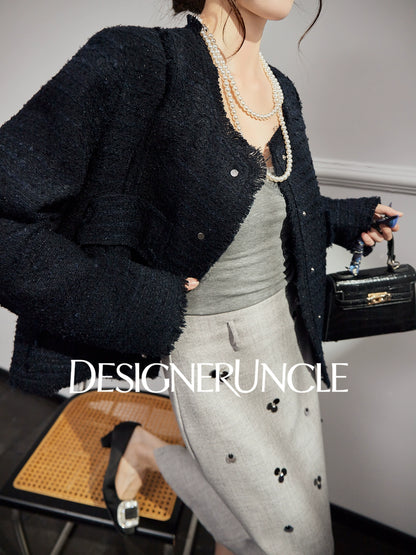 DGU "Ink Domain" navy blue jacket loose and versatile slimming high-end top - MUNC.