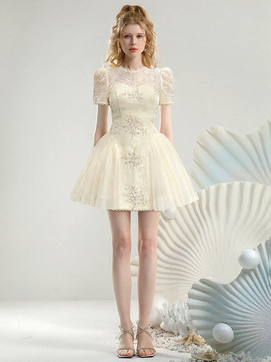 CHECOCRE Stubble French temperament girly heavy industry lace.