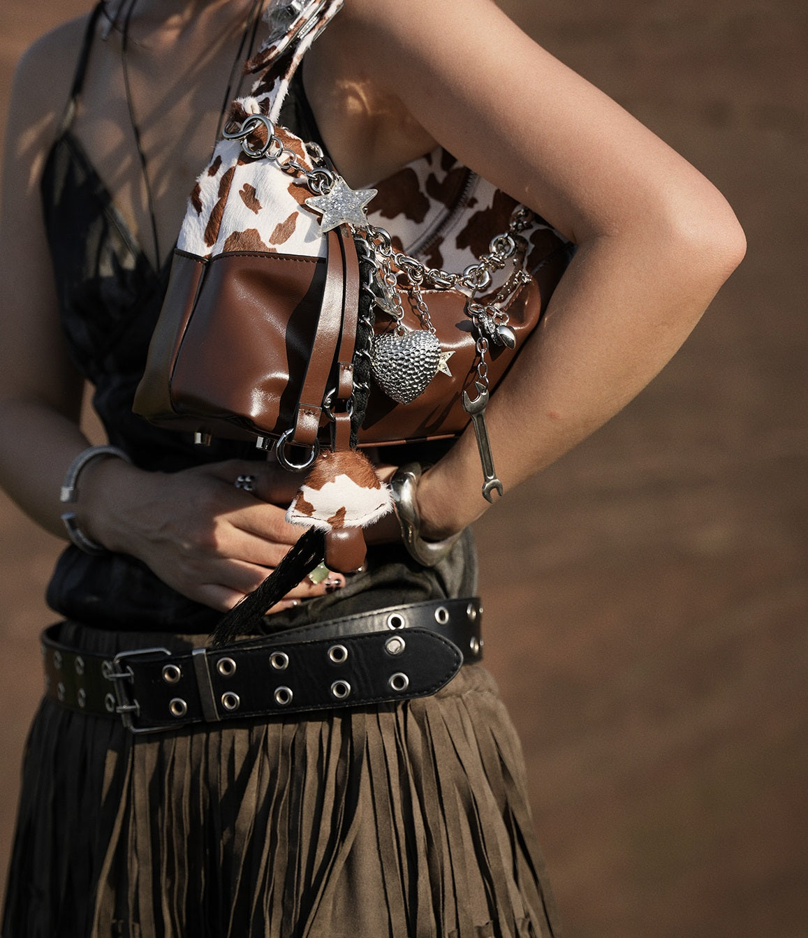 IUBALLET New Horsehair Contrast Armpit Spice Girl Bag - BALANCE.