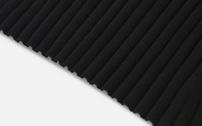 ZHUCHONGYUN black ribbed scoop neckline knit vest top-BIEBI.