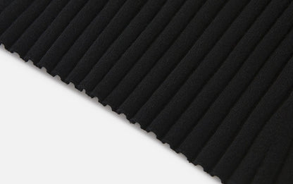 ZHUCHONGYUN black ribbed scoop neckline knit vest top-BIEBI.