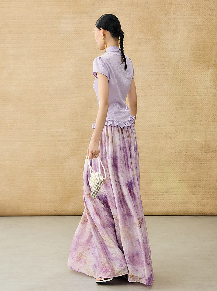 HECO Chinese Acetate Drop Neck Short Sleeve T-Shirt - GAIN.