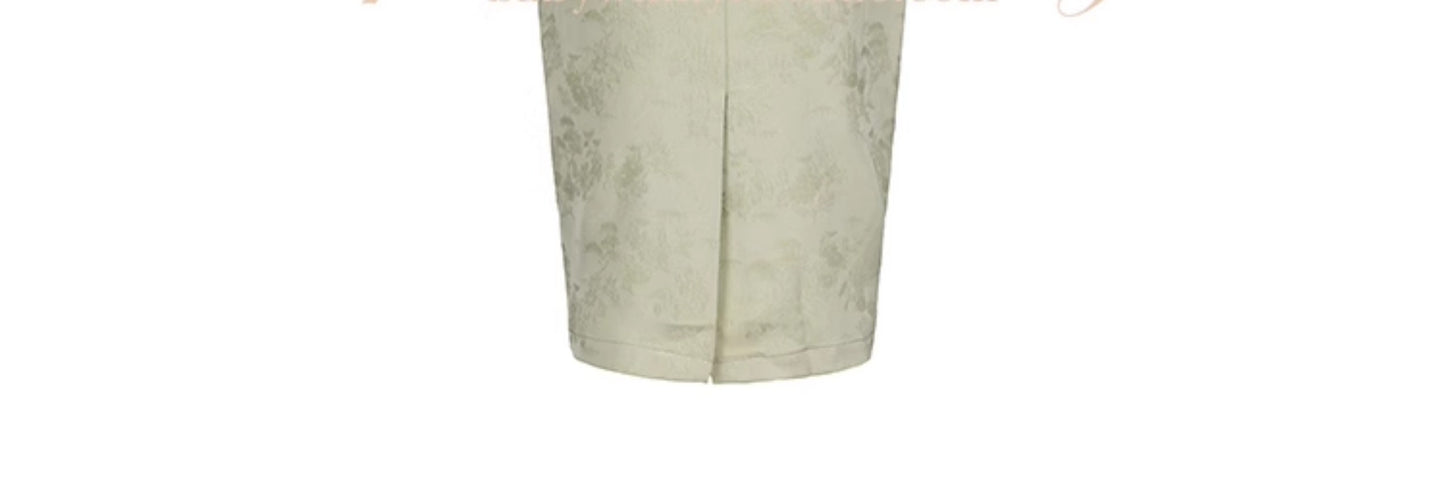 Le palais vintage jacquard satin waist- TEE.