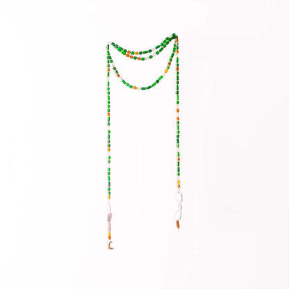 TUYUE Chinese baroque pearl jade long necklace- TRACY.