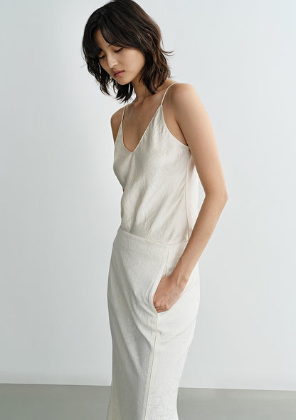 COMME MOI Lv Yan designer summer full acetate texture fashion V-neck suspenders - RICK.