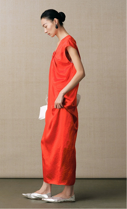 ZHUCHONGYUN large silhouette temperament long dress--MEI.