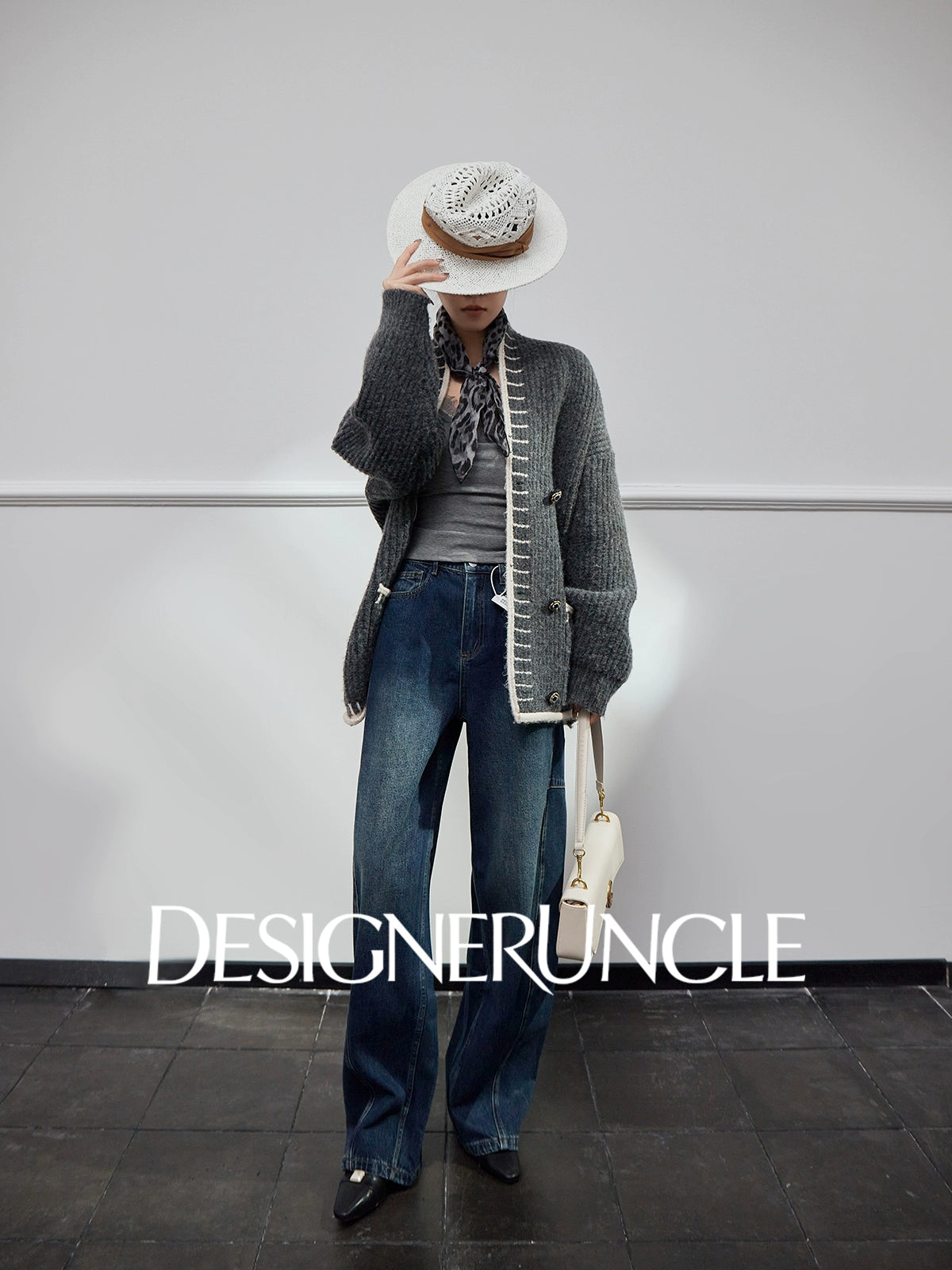 DGU|Gray sweater new design sense niche loose and lazy knitted top jacket - CONSTANT.