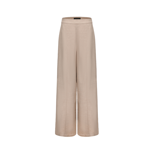 ATELIER MISS LU Sheep Wool Blend Wide-Leg Suit Pants - LEAP